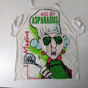 Maxine Hallmark Keepsake Apron Kiss My Asparagus Sassy Novelty Graphic